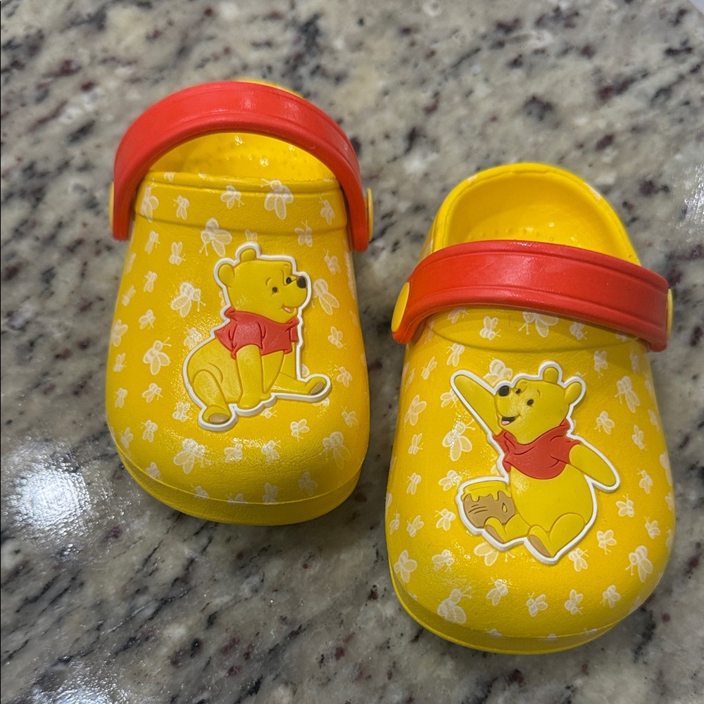 Disney Winnie the Pooh Yellow and Red Kids Slippers